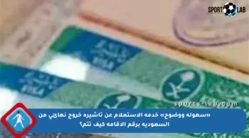 «سهولة ووضوح» خدمة الاستعلام عن تأشيرة خروج نهائي من السعودية برقم الإقامة كيف تتم؟